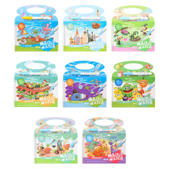 Водная раскраска Basir, 4 рисунка с маркером, размер 20*21.5 см, ассорти