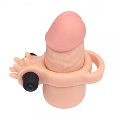 Насадка удлиняющая с вибрацией (20*4,3) SUPER-REALISTIC PENIS