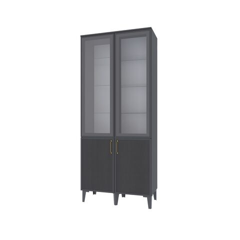 Шкаф Толедо витрина ТШ-3 графит серый