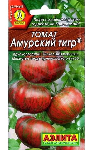 Семена Томат Амурский тигр, высота 1,8 м, масса 200 гр, цв 20 сем