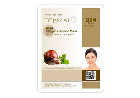Маска для лица "Dermal" с экстрактом секреции улитки, 23г