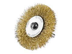 ЗУБР 5 шт, 25/40/55/63/78 мм, витая латунированная, стальная проволока, набор дисковых щеток-крацовок для дрели, Профессионал (3521-H5)