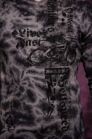 Affliction | Пуловер мужской Moto Hellspeed A21367 принт спереди