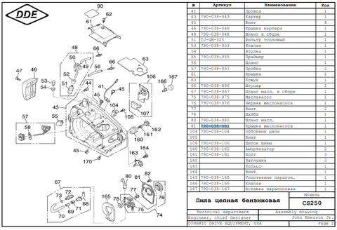 Крышка маслонасоса DDE CS250/2512