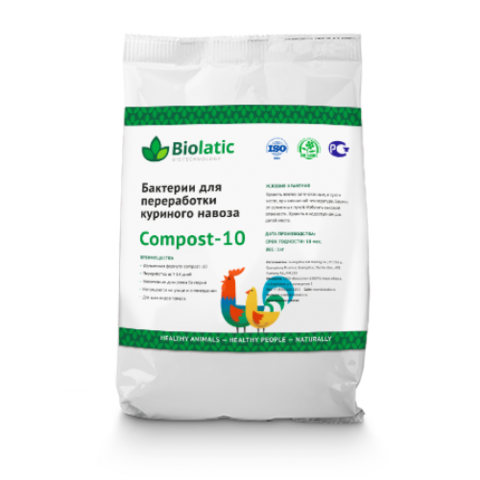 Бактерии для переработки птичего помета Biolatic compost-10 0,2 кг