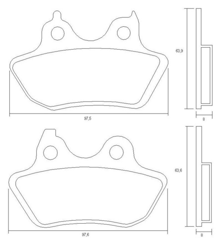 AGPP214ST Тормозные колодки дисковые мото Accossato (FDB2202ST)