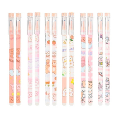 
          Ручка гелевая, пиши-стирай, Basir, синие чернила, серия "Мишки", цветной корпус, 12 шт