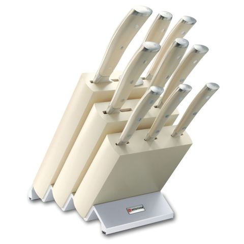 Набор ножей 9шт и подставка Wuesthof Ikon Cream White