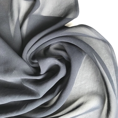 Шифон шелковый темно синий 1129