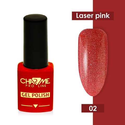 Гель-лак 02 - каролина Laser pink Effect Charme 10мл