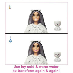Барби Cutie Reveal Полярный Медведь Серия Блеск Снежинок с 10 Сюрпризами
