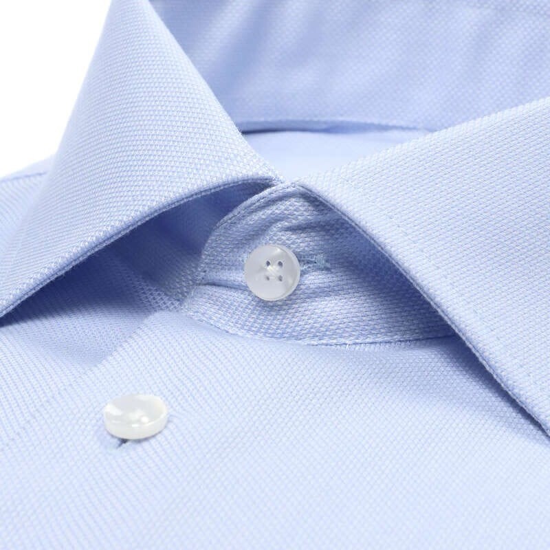 Сорочка мужская Seidensticker Slim Fit 01.693650-11 из фактурной ткани голубая