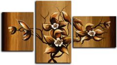 Модульная картина "Четыре цветка"