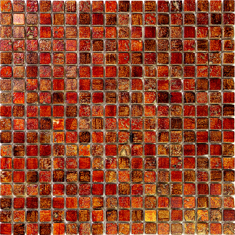 CTL-1 Итальянская мозаика травертин Skalini Castle коричневый темный квадрат