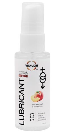 Интимный гель-смазка на водной основе VITA UDIN с ароматом персика - 50 мл. - VITA UDIN 4673725795504