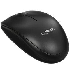 Мышь проводная Logitech B100, 800dpi, черный, Retail, 1.8м (910-005547)