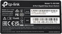 TP-Link TL-SG108E Easy Smart управляемый гигабитный 8-портовый коммутатор, стальной настольный корпус