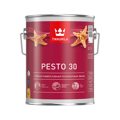 TIKKURILA PESTO 30 Стойкая универсальная полуматовая эмаль, база А, 2,7 л