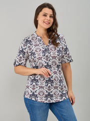 Блузка БЛ-122/серо-бежевый