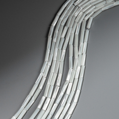 Перламутр морских ракушек, оттенок "Белый", трубочки 4*14мм