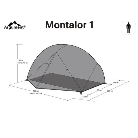 Палатка туристическая Argument Montalor 1 (4 сезона)