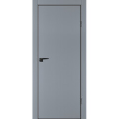Межкомнатная дверь P-1 кромка ABS чёрная ПЭТ серый матовый глухая