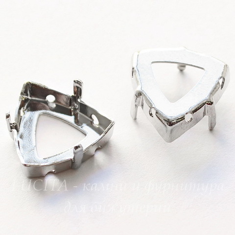 4799/S Сеттинг - основа Сваровски для страза Kaleidoscope Triangle 14х14,3 мм (цвет - античное серебро)