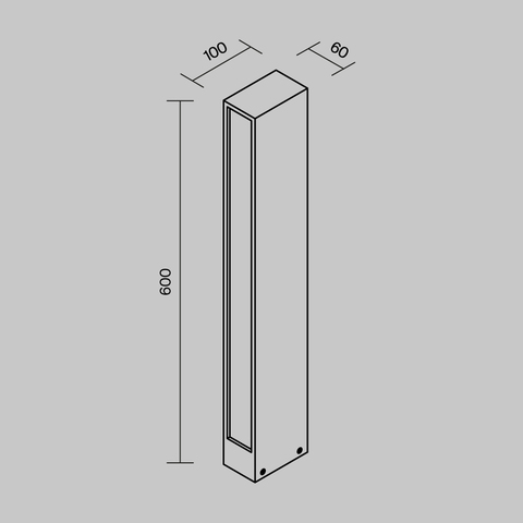 Ландшафтный светодиодный светильник Maytoni Hof O422FL-L12GF