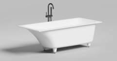 Salini 102117M ORLANDA KIT 170x75 Встраиваемая ванна с прямоугольной чашей, регулируемые ножки, донный клапан 