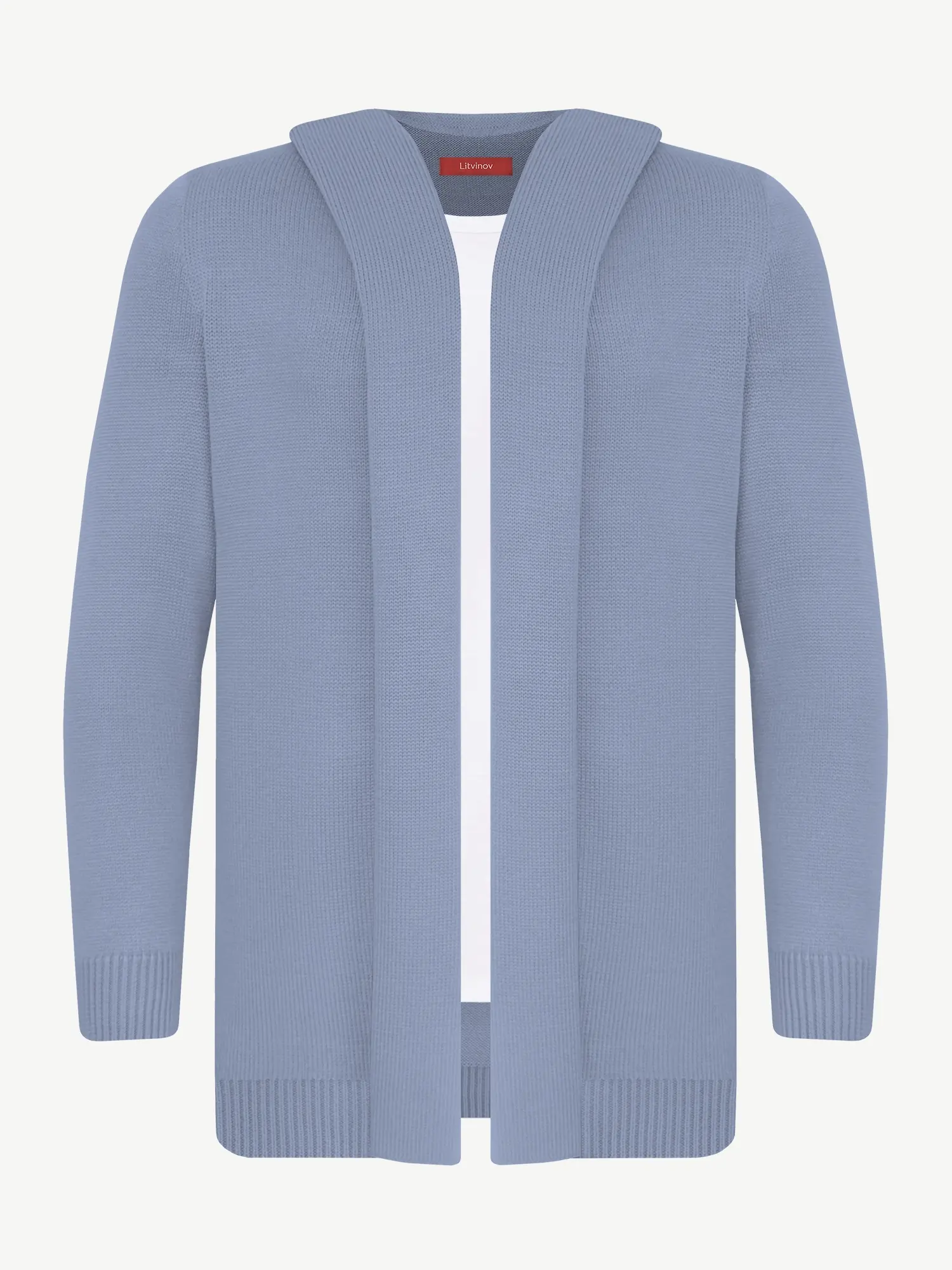 Кардиган с капюшоном из мягкой шерсти