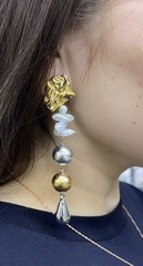 Серьги длинные ГЕОМЕТРИЯ в стилистике BOTTEGA