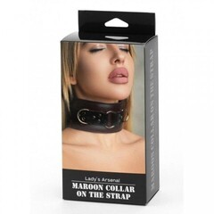 Ошейник из натуральной кожи бордо