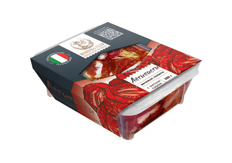 Антипасти вяленые томаты с мягким сыром в масле, 280г