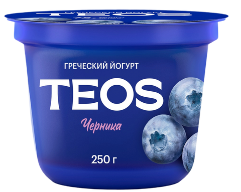 Йогурт Савушкин Греческий 2% 250гЧерника, шт