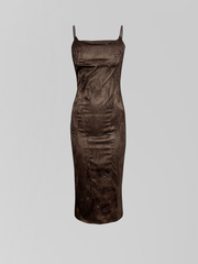 Платье Parijanka 836 кружевное удлиненное на тонких лямках