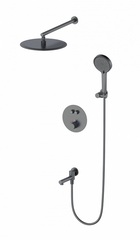 WONZON & WOGHAND STICK WW-88929010-BGM Душевая система с термостатом встраиваемая, темный графит фото