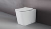 Ceramica Nova Cubic CN1809 Напольный пристенный унитаз-соло с ультра тонким сидением с функцией плавного закрытия, цвет: белый
