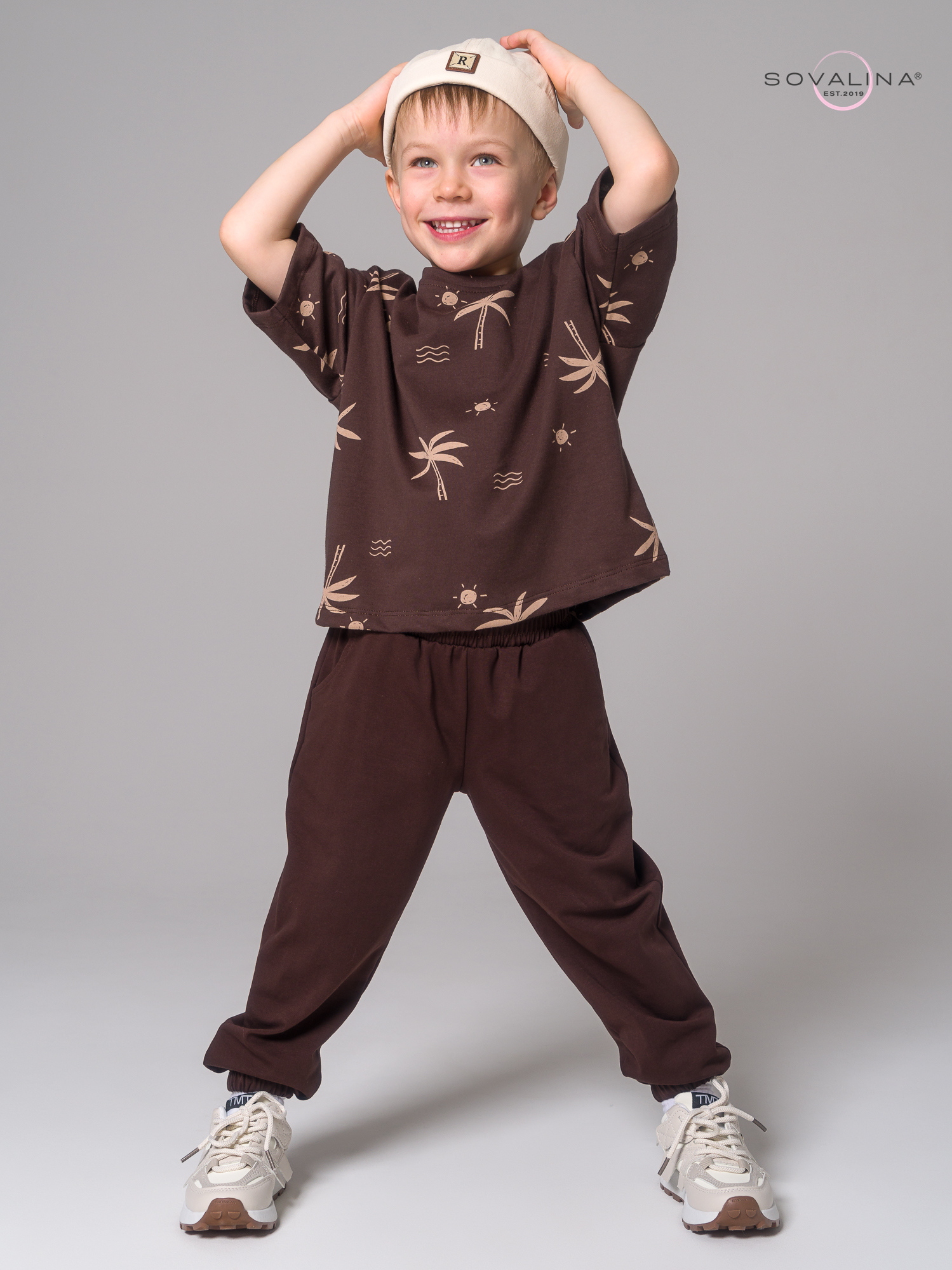 Костюм Daily men пальмы-коричневые