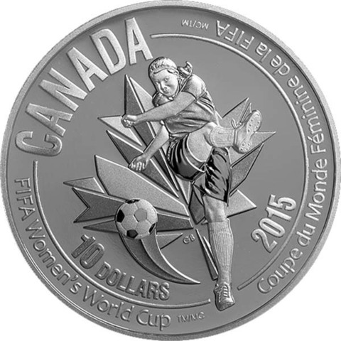 10 долларов Чемпионат мира по футболу среди женщин 2015 г. Канада 2015 год