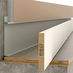 МДФ вставка для плинтуса Pro Design под покраску 2700мм до 200мм