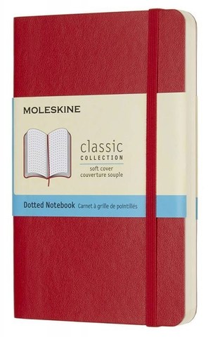 Блокнот Moleskine Classic Soft, цвет красный, пунктир