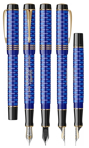 Ручка перьевая Parker Duofold 100th Anniversary LE, Blue GT, F (2123549)