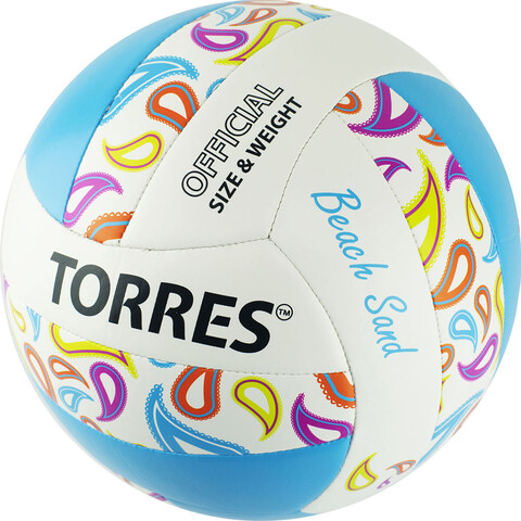 Мяч для пляжного волейбола TORRES Beach Sand Blue арт.V32095B, р.5