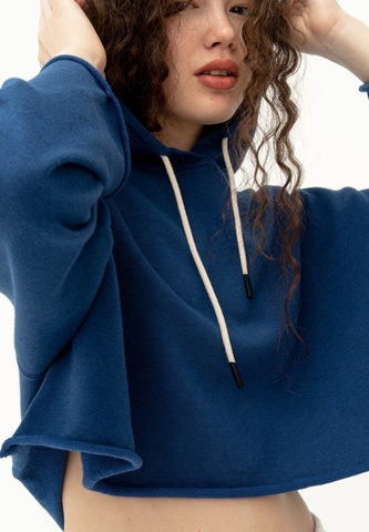 Худи Bowery NYC укороченное оверсайз Delft