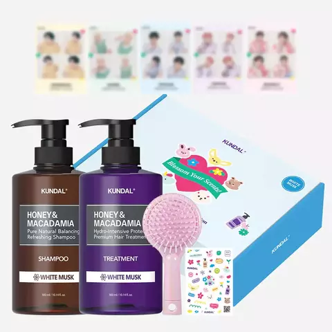 Набор Kundal Gift Special Edition TXT Baby Powder Hair Treatment 300мл+300мл+100мл+100мл+расческа