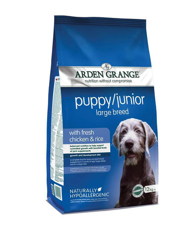 Arden Grange Puppy/Junior Large Breed сухой корм для щенков  крупных пород с Курицей и рисом 2 кг