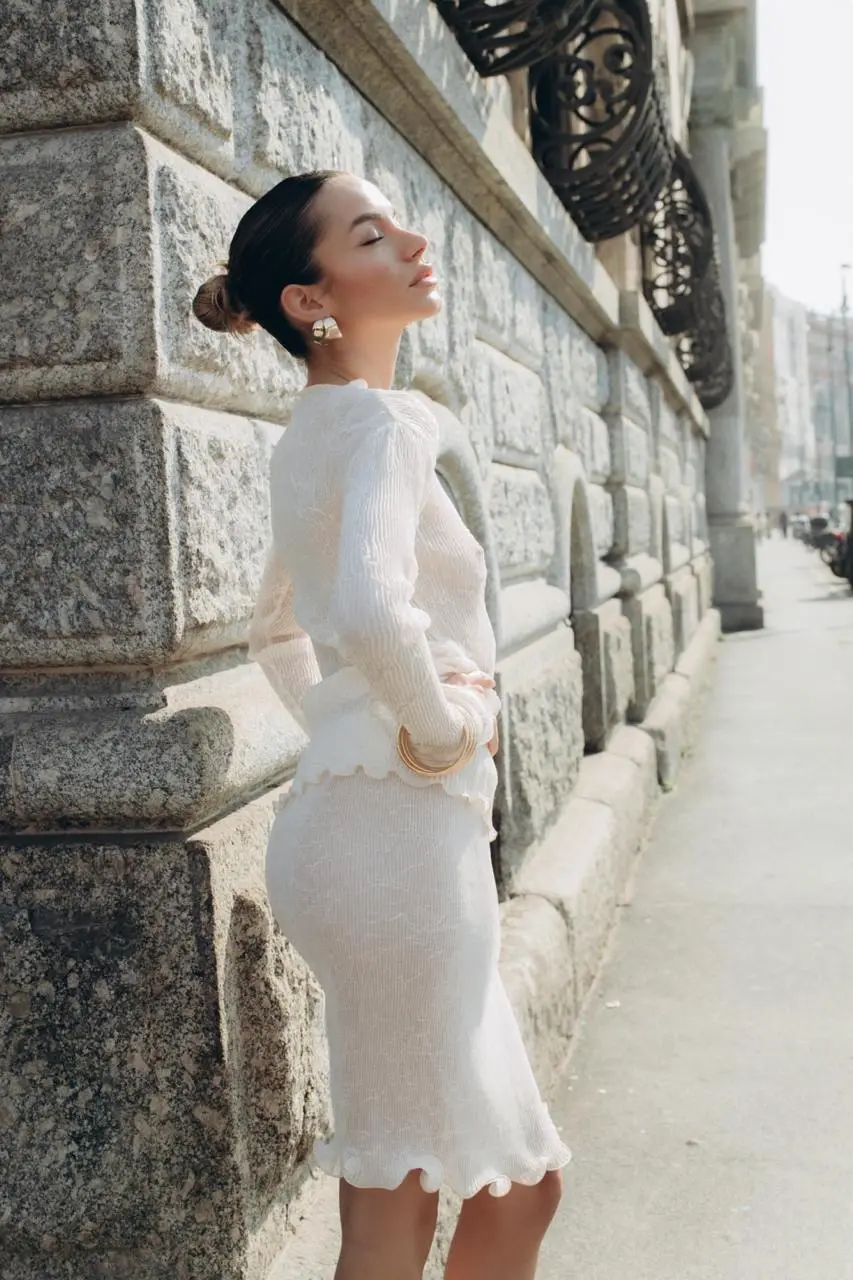 Топ с воланом Simona Cream