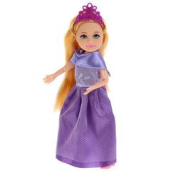 Кукла тм Карапуз Машенька 15см принцесса в фиолетовом платье,гнутся руки и ноги,