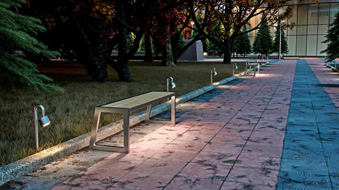 Bench ALLEY with lights