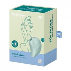 Вакуумный клиторальный стимулятор с вибрацией Pearl Diver Satisfyer ментоловый